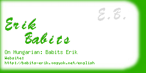 erik babits business card